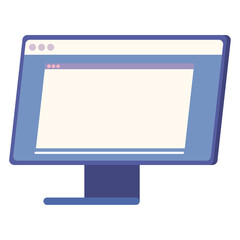 desktop with webpage template