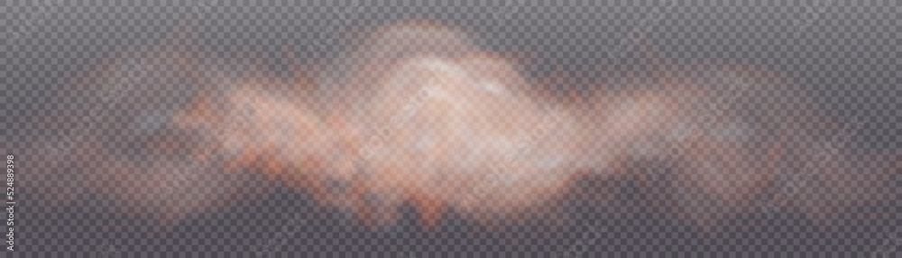 Poster smoke red fog background effect. vector texture of red-eye steam cloud mist smoke.