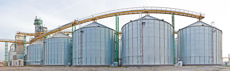 Grain elevator silos in Ukraine