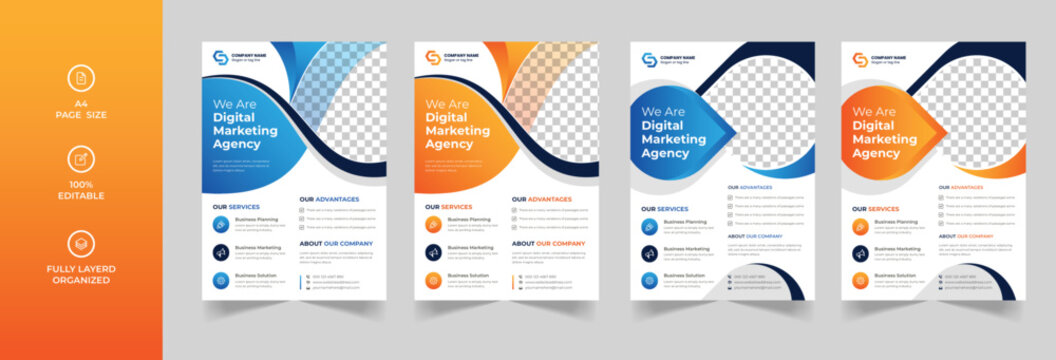 Creative Corporate & Business Flyer Brochure Template Design, abstract business flyer, vector template design. Brochure design, cover, annual report, poster, flyer