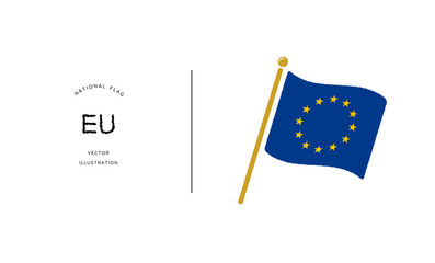 EUの国旗アイコン ベクターイラスト - obrazy, fototapety, plakaty