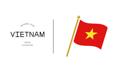 ベトナムの国旗アイコン ベクターイラスト