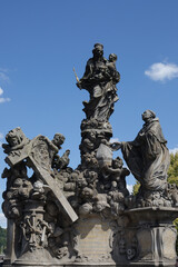 Statues of Madonna and Saint Bernard, Charles Bridge, Prague