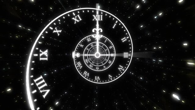 Abstract Time Spiral Space Tunnel Animation