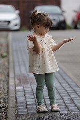 portrait of a little child in sibiu romania 