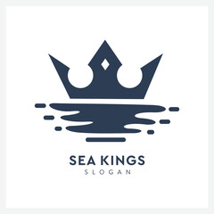 CROWN AND SEA LOGO FOR GAME INDUSTRY OR COMPANY