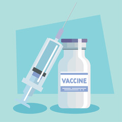vaccine vial with syringe