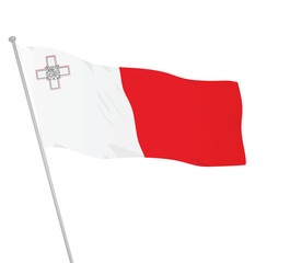 Malta flag template. vector illustration 