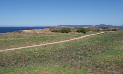 Bay near A Coruna city in Galicia district of Spain