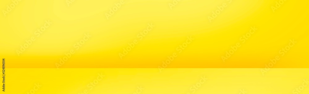 Wall mural abstract yellow background for display your products color smooth background