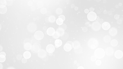 Abstract white bokeh blurred background with copy space for text  in Christmas holiday isolated on white background , wallpaper illustration 