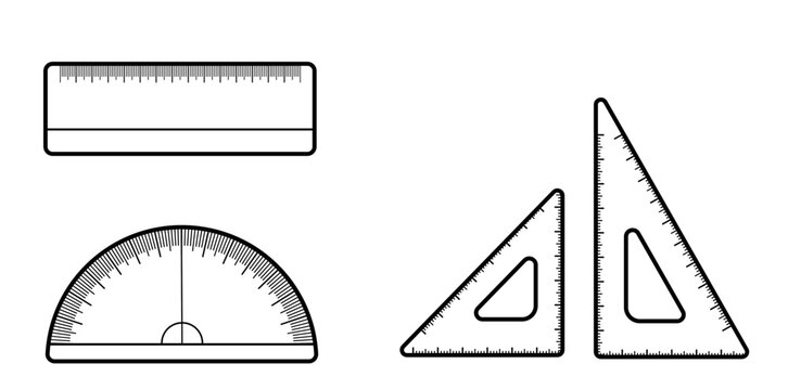 定規　分度器　三角定規　ものさし　セット
