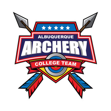 Logo design template with Archery theme, for team, club or event