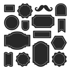 Vintage frames and vintage labels. Vector labels set