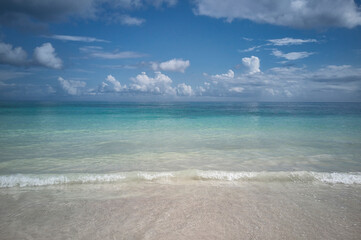 Transparent Mexican Caribbean sea