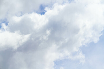 Clouds in the sky. White cloud in the blue sky.