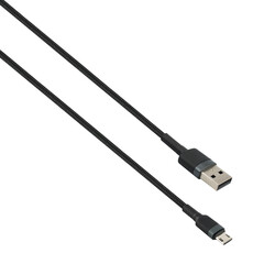 Cable with USB and micro USB connector, isolated on white background