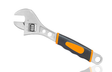 Wrench isolated on white background. Plumbing tool.