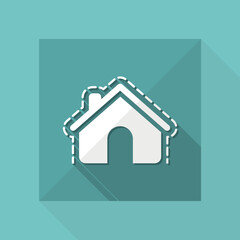 Vector illustration of house protection single isolated icon