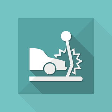 Vector Illustration Of Car Crash Single Isolated Icon