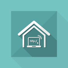 Vector illustration of single isolated connection web icon
