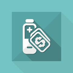 Vector illustration of single isolated charge cost icon