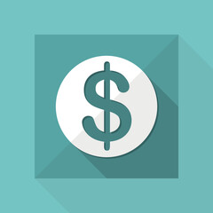 Vector illustration of single isolated dollars icon