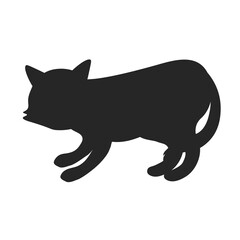 Cat vector icon. Cat silhouette symbol. Linear style sign for mobile concept and web design. House animals symbol logo illustration. vector graphics - Vector. EPS