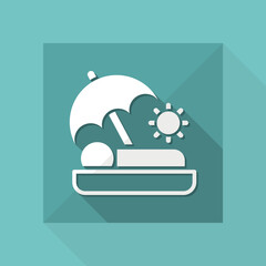 Vector illustration of single isolated summer holiday icon