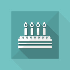 Vector illustration of birthday cake icon