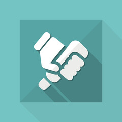 Vector illustration of single isolated tube press icon