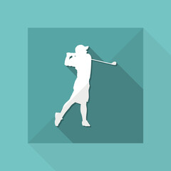 Vector illustration of single isolated golf icon