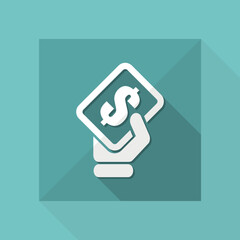 Vector illustration of single isolated pay icon