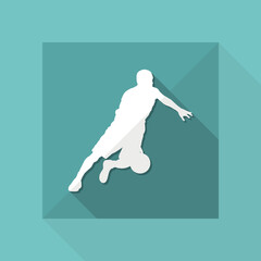 Vector illustration of single isolated basketball icon