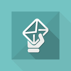 Vector illustration of single isolated mail icon