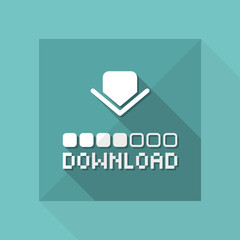 Vector illustration of single isolated download icon