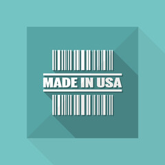 Vector illustration of single isolated made in USA icon