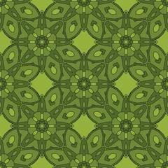 Tapeten Abstract seamless pattern with mandala flower. Mosaic, tile. Floral background. © _aine_