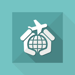 Airplane travel icon