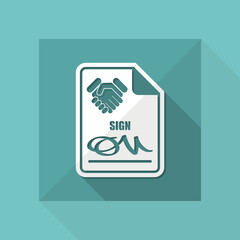Sign on agreement document