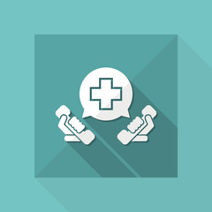 Obraz premium Emergency call contact