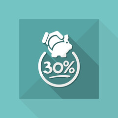 30% Discount label icon