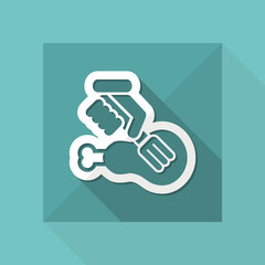 Meat fork icon