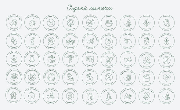 Eco cosmetics icon.