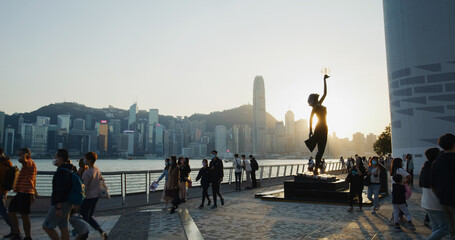 Hong Kong star avenue of Hong Kong - obrazy, fototapety, plakaty