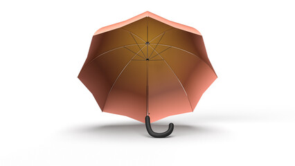 Vector 3d Realistic Render of colorful Umbrella Close-up Isolated on White Background.