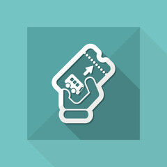 Bus ticket icon