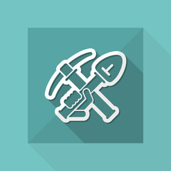 Pick and shovel icon