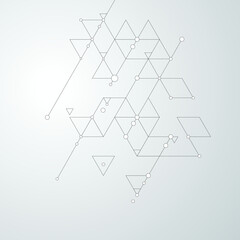 Creative infinity texture. Technology abstract pattern. Abstract background of geometric triangles. Vector modern backdrop