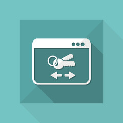 Safe transfer - Vector flat minimal icon